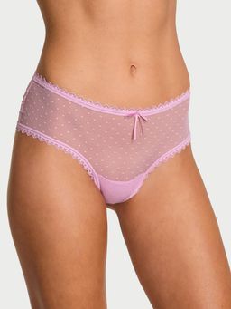 Victoria's Secret - Purple The Lacie Bow Lace Mesh Cheeky Panty