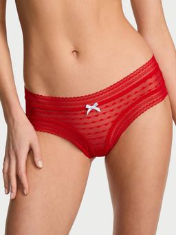 Victoria's Secret - Red The Lacie Heart Lace Cheeky Panty