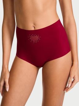 Victoria's Secret - Maroon No-Show Heart Cut-Out Modern Brief Panty (M)