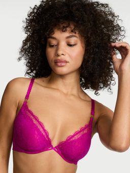 Victoria's Secret - Purple Tease Unlined Lace Demi Bra