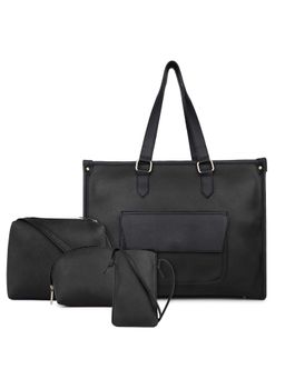 Legal Bribe - Wide Textured Black Tote Bag Set