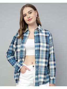 Sands of India - Blue Check Oversize Button Up Shirt
