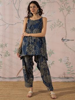 InWeave - Blue Rose Leaf Strappy Co-Ord Set
