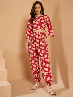 InWeave - Punch Pink Begie Co-Ord Set