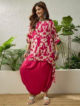 InWeave - Jam Pink Boat Neck Co-Ord Set