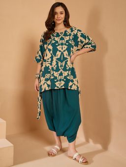 InWeave - Teal Boat Neck Co-Ord Set