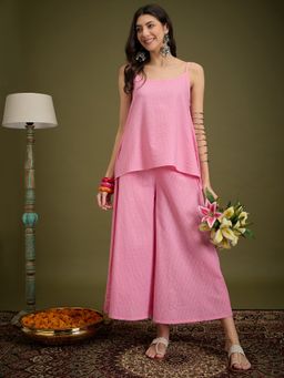 InWeave - Bpink Kantha Strappy Co-Ord Set