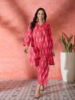 InWeave - Pink Ikkat Blazer Co-Ord Set