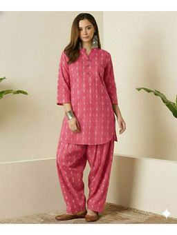 InWeave - Pink Kantha Kurta with Pant