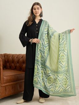 InWeave - Black Kurta with Salwar and Dupatta