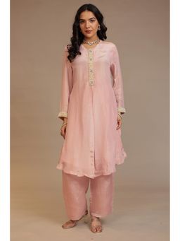 Zari Jaipur - Pink Zari Jaipur Embellished Kurta and Pant
