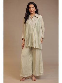 Zari Jaipur - Green Zari Jaipur Embroidered Kurta with Pant