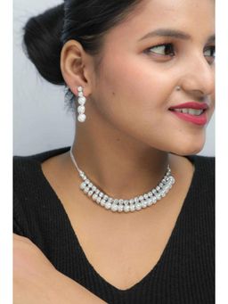 VOJ - Silver Plated Beaded Set for Women