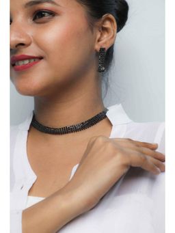 VOJ - Rhodium Plated Beaded Set for Women