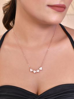 VOJ - Gold Plated Ad Studded Magnetical Foldable Necklace