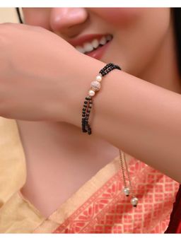 VOJ - Gold Plated Ad Stone Studded Mangalsutra Bracelet