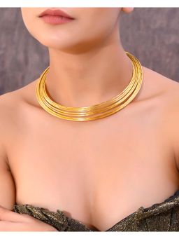 VOJ - Gold-Plated Muti Layered Hasli Necklace