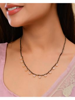 VOJ - Gold Plated Ad Stone Studded Mangalsutra