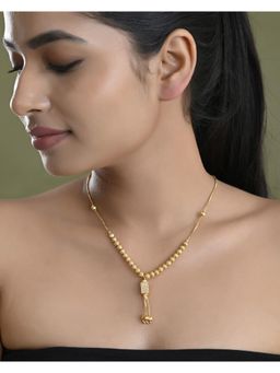 VOJ - Gold Plated Stainless Steel Stone Studded Chain For Women