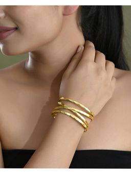 VOJ - Gold Plated Elegant Kada Bracelet