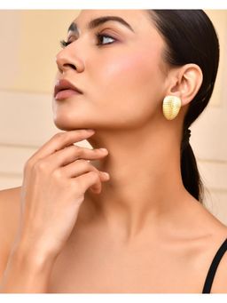 VOJ - Gold-Plated Anti Tarnish Leaf Shape Earrings