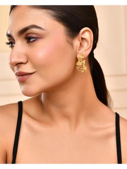 VOJ - Gold-Toned Mermaid Shape Anti Tarnish Earrings