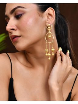 VOJ - 18K Gold Plated Elegant Anti Tarnish Big Drop Earrings
