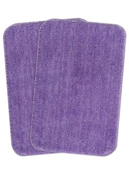 Saral Home - Purple Microfiber Anti Skid Bath Mat 35x50 cm (Pack of 2)