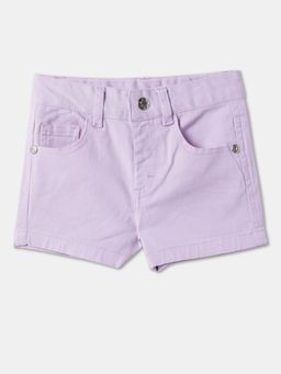 R&B - Purple Cotton Solid Shorts