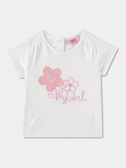 R&B - White Cotton Graphic Top