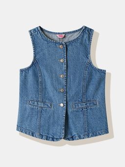 R&B - Blue Cotton Solid Top