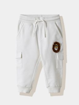 R&B - Ivory Cotton Solid Joggers