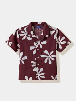 R&B - Rust Cotton Floral Shirt