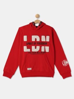 R&B - Red Cotton Graphic Hoodie
