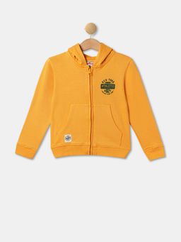R&B - Mustard Cotton Solid Hoodie