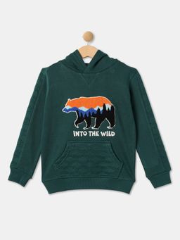 R&B - Green Cotton Graphic Hoodie