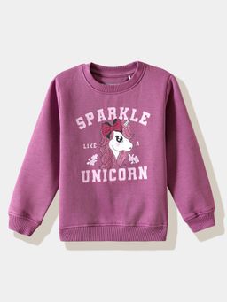 R&B - Purple Cotton Printed Sweatshirt