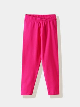 R&B - Pink Cotton Solid Leggings