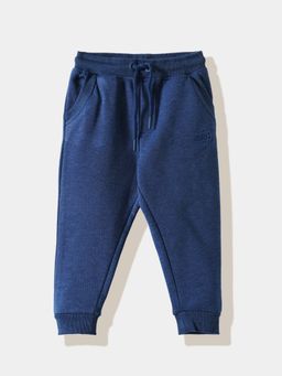 R&B - Blue Cotton Solid Joggers