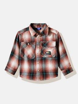 R&B - Brown Cotton Checks Shirt