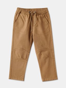 R&B - Khaki Cotton Solid Trouser