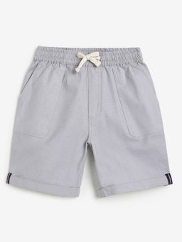Campana - Grey Cotton Solid Shorts
