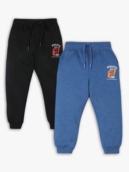 R&B - Multi-Color Cotton Graphic Joggers (Pack of 2)