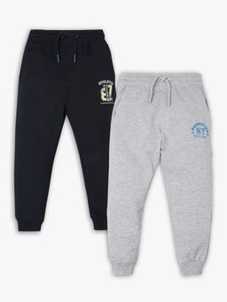 R&B - Multi-Color Cotton Colorblock Joggers (Pack of 2)