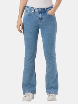 Pepe Jeans - Light Blue Solid Women Boot Cut Jeans