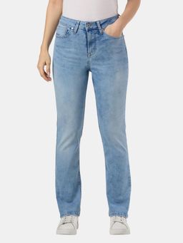 Pepe Jeans - Light Blue Solid Women Straight Fit Jeans