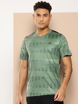 Alcis - Men Geometric Slim Fit Sports T-Shirt