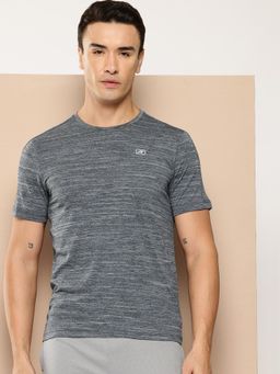 Alcis - Men Textured Slim Fit Sports T-Shirt