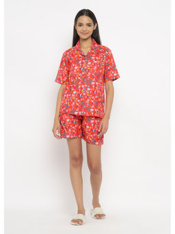 Shopbloom - Tropical Paradise Print Short Sleeve Women's Shirt & Shorts (Set of 2)