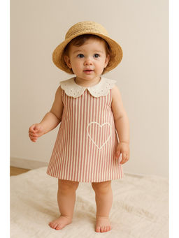 FURR BALLS - Red Timeless Stripes Organic Dress